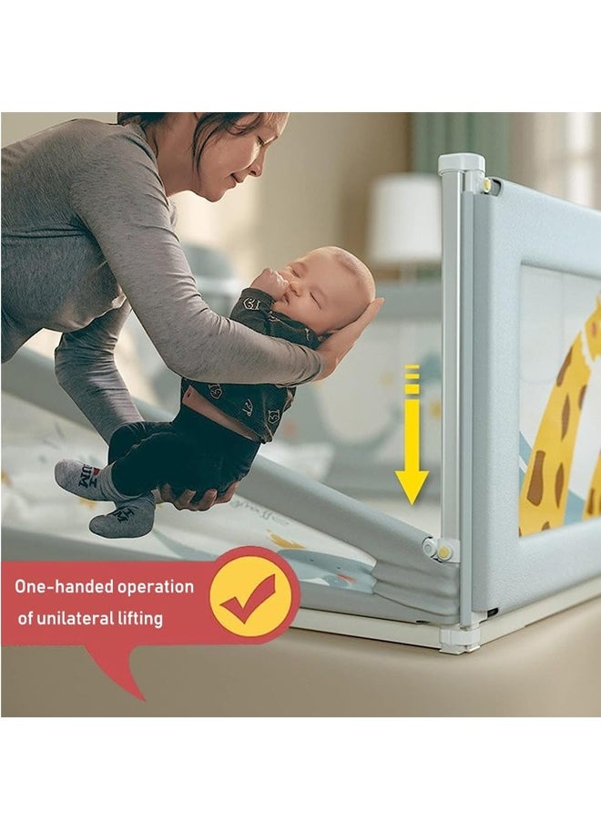 Generic - Bed Rails Guard for Toddlers Anti-fall Toddler Baby Bed Guard Fence Foldable Upgrade Reinforced Safety Guardrail Adjustable Height Side Bed Falling Protector - Image 1