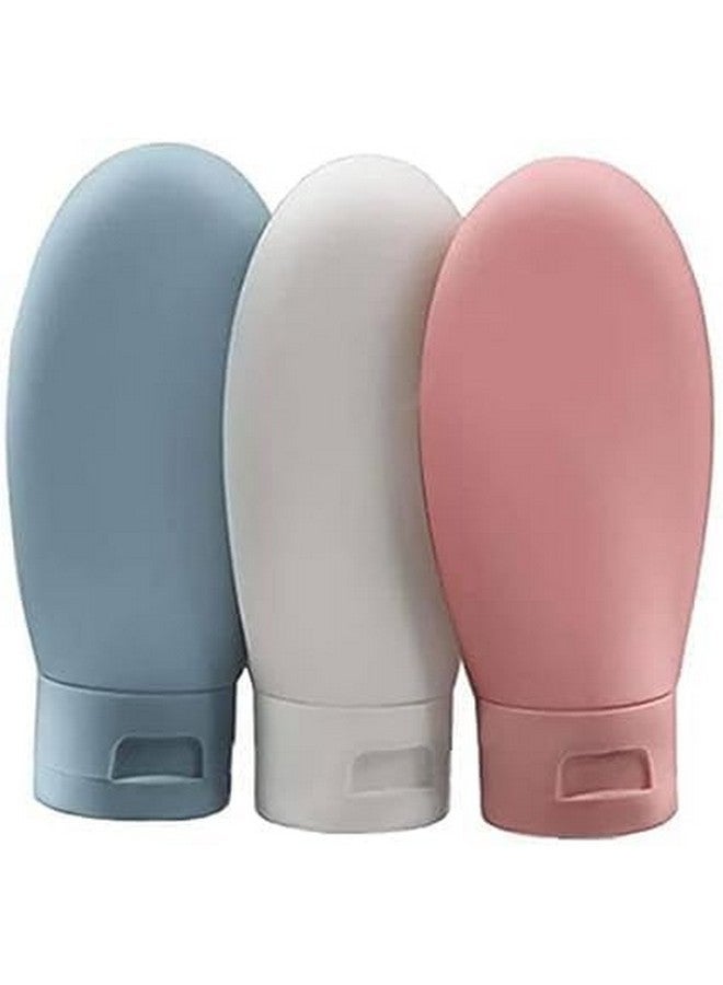 TAMADAA HR MALL Travel Bottle Set | Refillable Storage Container | Leak Proof Squeeze Bottle for Shampoo/Lotion/Cream/Gel | Travel Accessories (Set of 3 PCs,Multicolor)(60ml) - Image 1
