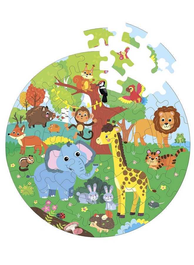 Fiddlys Creative Wooden Jigsaw Puzzle For Children 66Pcs (Animal World) - Image 2