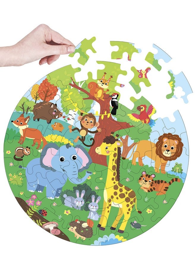 Fiddlys Creative Wooden Jigsaw Puzzle For Children 66Pcs (Animal World) - Image 3