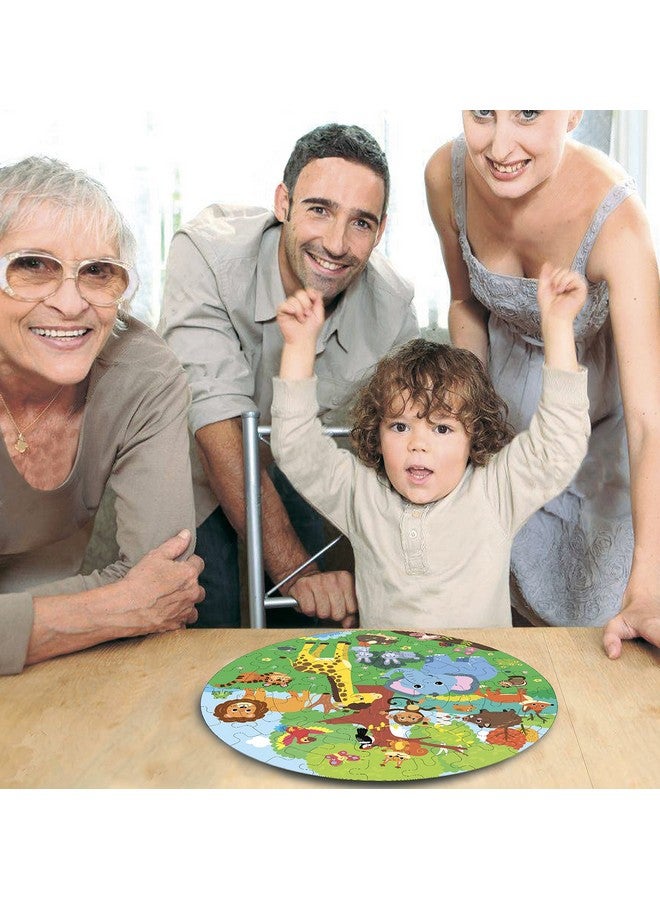 Fiddlys Creative Wooden Jigsaw Puzzle For Children 66Pcs (Animal World) - Image 5