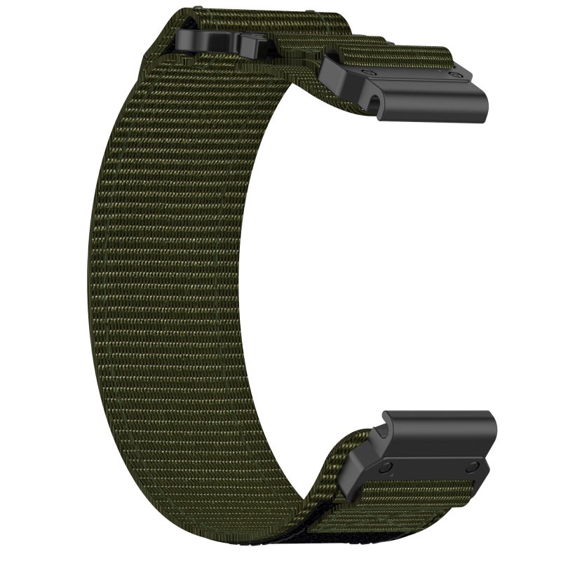 S-TOP For Garmin MARQ Golfer 22mm Nylon Hook And Loop Fastener Watch Band(Army Green) - Image 2