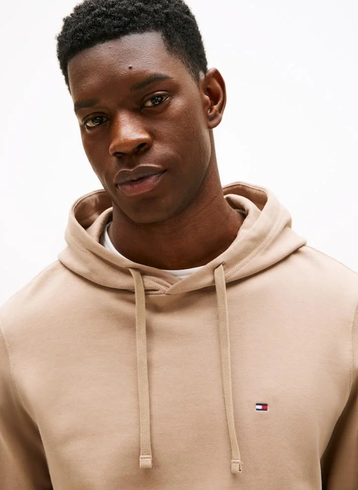 Flag Embroidery Terry Drawstring Hoody