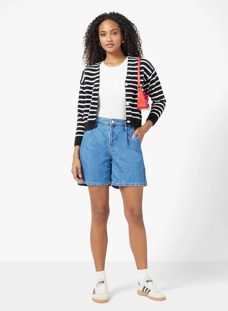 Ginger Classic Stripe Button Through Cardigan