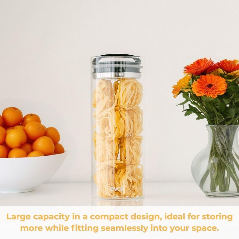 Prepara Evak Compact Glass Food Storage, Large, Black - Image 3