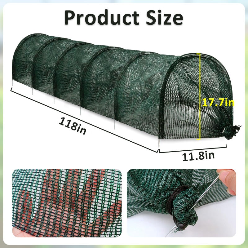 warmfarm 2 in 1 Portable Greenhouse Protection from Sun Heat,Garden Tunnel Shade Net Cover with Quick-Release Technology,Row Covers for Vegetables Plant Cover from Sun (Pack 2) - Image 3