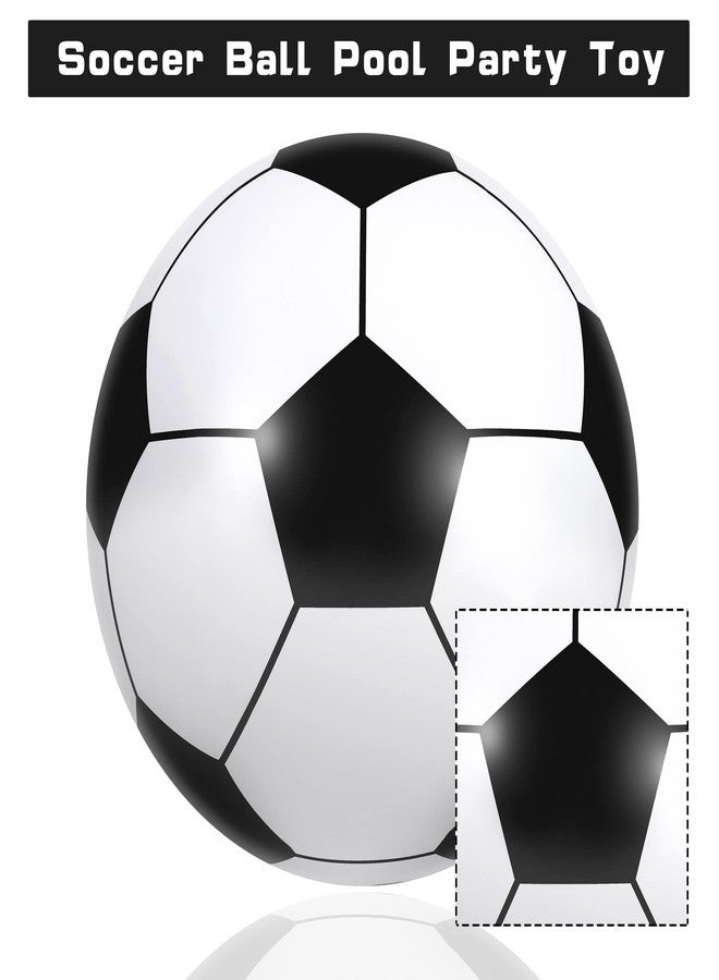 Elcoho 60 Inch Inflatable Beach Ball Jumbo Inflatable Soccer Ball Swimming Pool Party Decoration Soccer Beach Balls for Water Sports Games Party Supplies Family Gathering - Image 5