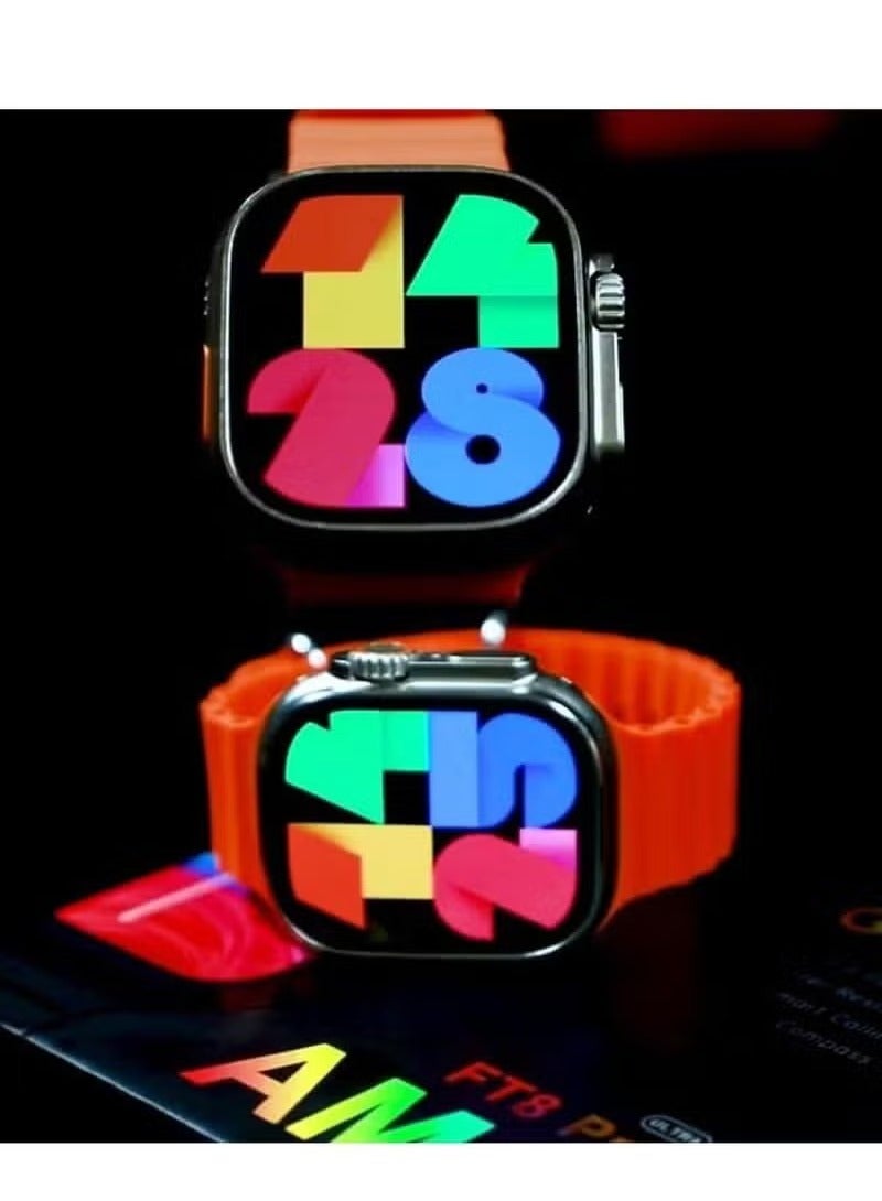 ELTRAZONE G Tab FT 8 Pro Smartwatch – 2.02-Inch AMOLED HD Full Screen Display, Two Straps, and Wireless Charger for Men and Boys - Image 3