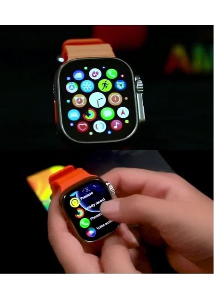 ELTRAZONE G Tab FT 8 Pro Smartwatch – 2.02-Inch AMOLED HD Full Screen Display, Two Straps, and Wireless Charger for Men and Boys - Image 4