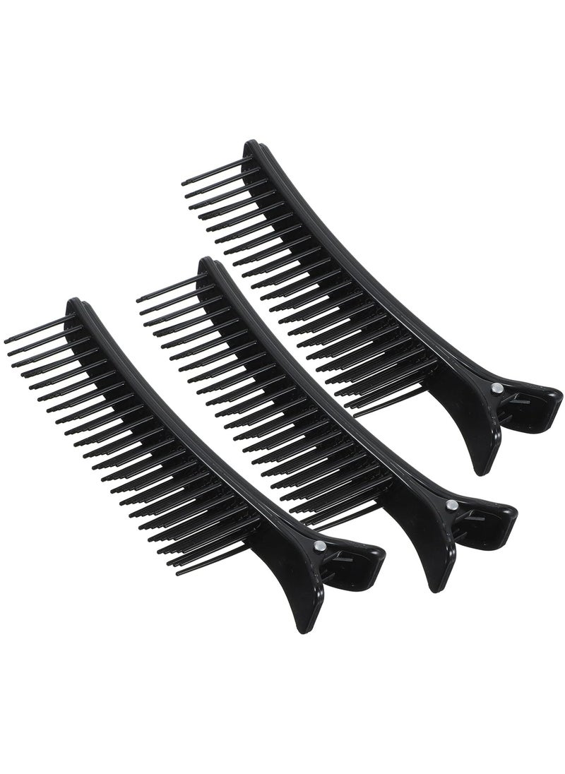 Beaupretty Beaupretty 3 Pieces Teasing Clip Combs Hair Combs Hairstylist Hair Clips Hair Coloring Styling Tools for Highlights Trimming Cutting Flat Iron Guide Black 