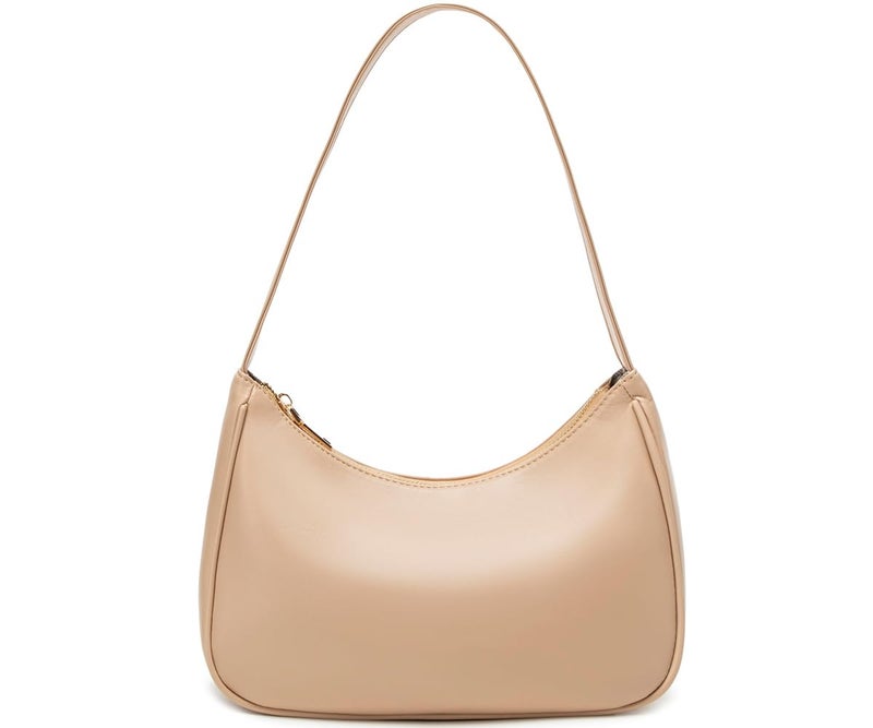 CYHTWSDJ Shoulder Bags for Women, Cute Hobo Tote Handbag Mini Clutch Purse with Zipper Closure (Khaki) - Image 1