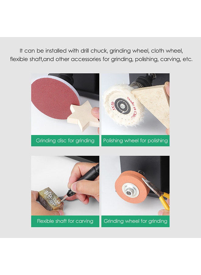 Generic - Mini Multifunctional Band Saw Machine 1750RPM Benchtop Band Saw Table-Saw Electric Desktop Saws Small Household DIY Cutting Tool Woodworking Lathe Machine - Image 1