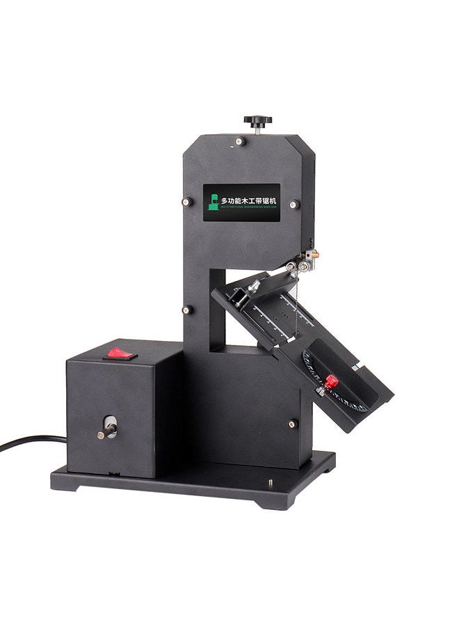 Generic - Mini Multifunctional Band Saw Machine 1750RPM Benchtop Band Saw Table-Saw Electric Desktop Saws Small Household DIY Cutting Tool Woodworking Lathe Machine - Image 1