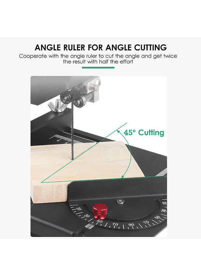 Generic - Mini Multifunctional Band Saw Machine 1750RPM Benchtop Band Saw Table-Saw Electric Desktop Saws Small Household DIY Cutting Tool Woodworking Lathe Machine - Image 1