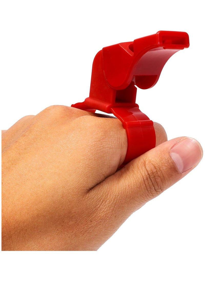Fox 40 - Classic Finger Grip Referee Whistle With Cushioned Mouth Grip For Sport, Red - Image 1