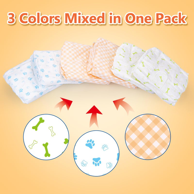 Pet Soft Doggie Diapers - Disposable Dog Diapers for Female in Heat Period or Urine Incontinence, Puppy & Cat Diapers Ultra Absorbent 12pcs XXSmall - Image 2