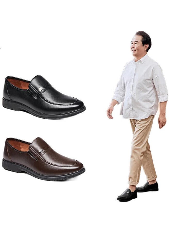 Connell Men'S Round Toe Slip-On Formal Shoes Lightweight Comfortable Elderly Business Casual Shoes 40 - Image 2