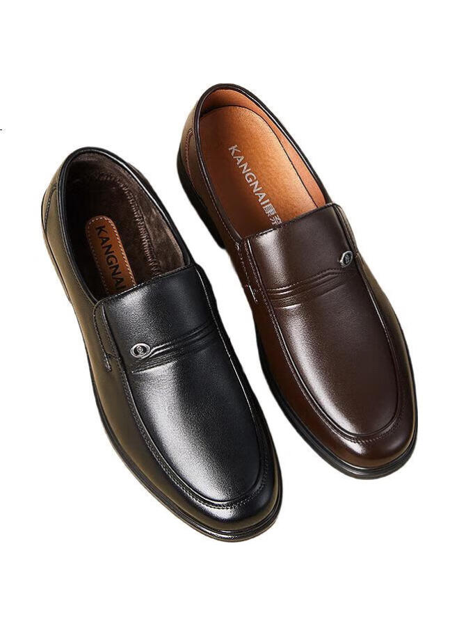 Connell Men'S Round Toe Slip-On Formal Shoes Lightweight Comfortable Elderly Business Casual Shoes 40 - Image 3