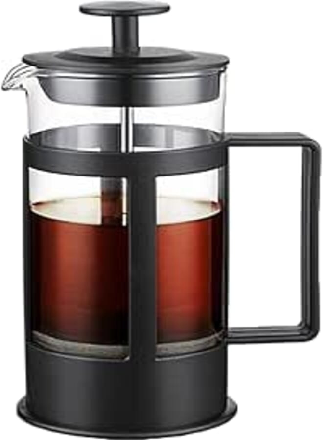 Homarket French Press Coffee and Tea Maker, Borosilicate Glass Coffee Press, Stainless Steel Filter, Durable and Heat Resistant (350ml,2 Cup)