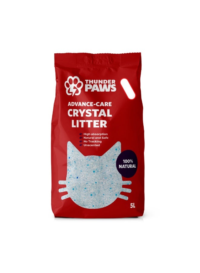 THUNDER PAWS Advance Care Unscented Crystal Cat Litter 5L - Image 1