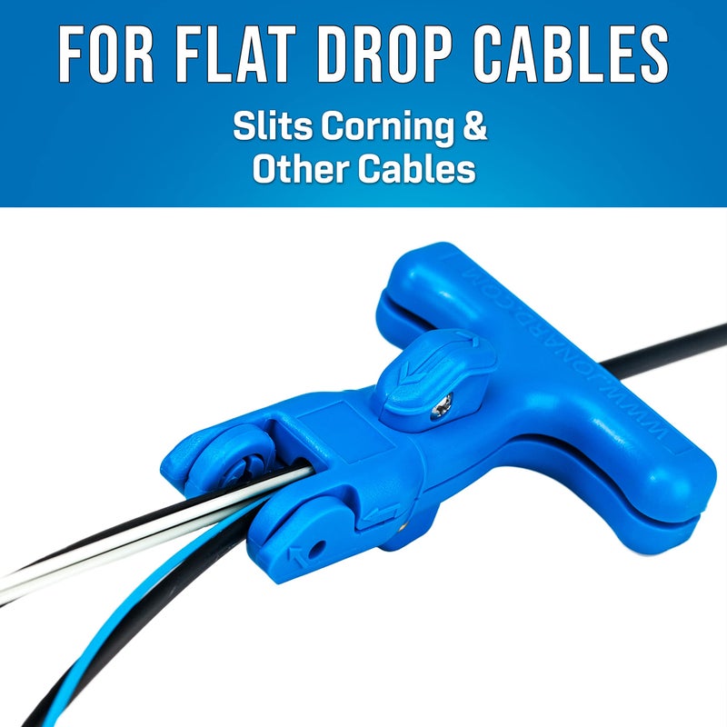 Jonard Tools FOD-2000 Fiber Optic Drop Cable Slitter for 0.250" Flat Cable, Blue - Image 4