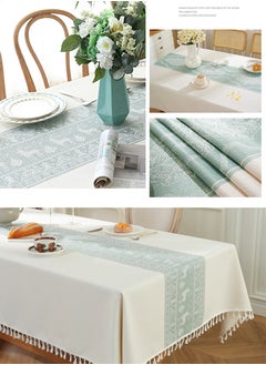 140*180cm square tablecloth, waterproof, oil-resistant, durable tablecloth imitation cotton and linen polyester material, tasseled tablecloth, suitable for families, hotels, picnics, parties, etc. - pzsku/Z04C356C22B1149ED6750Z/45/_/1716432118/dd3254b3-bcca-4b2b-9efd-8b1589006097