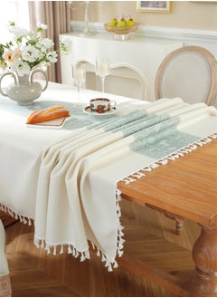 140*180cm square tablecloth, waterproof, oil-resistant, durable tablecloth imitation cotton and linen polyester material, tasseled tablecloth, suitable for families, hotels, picnics, parties, etc. - pzsku/Z04C356C22B1149ED6750Z/45/_/1716432475/dbd4b3c1-c5a5-4420-bc2e-f935e40e8f2a