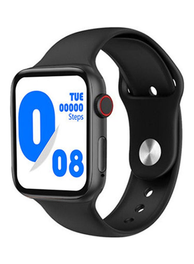 نيبمينينت ساعة يد ذكية G63L بسوار من السيليكون وخاصية إجراء وتلقي المكالمات متوافقة مع أنظمة التشغيل أندرويد وآي أو إس أسود - Image 1