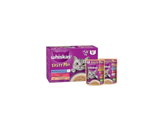 Whiskas Tasty Adult Cat - Mix Tuna in Jelly Collection - Pouch - 12*70g