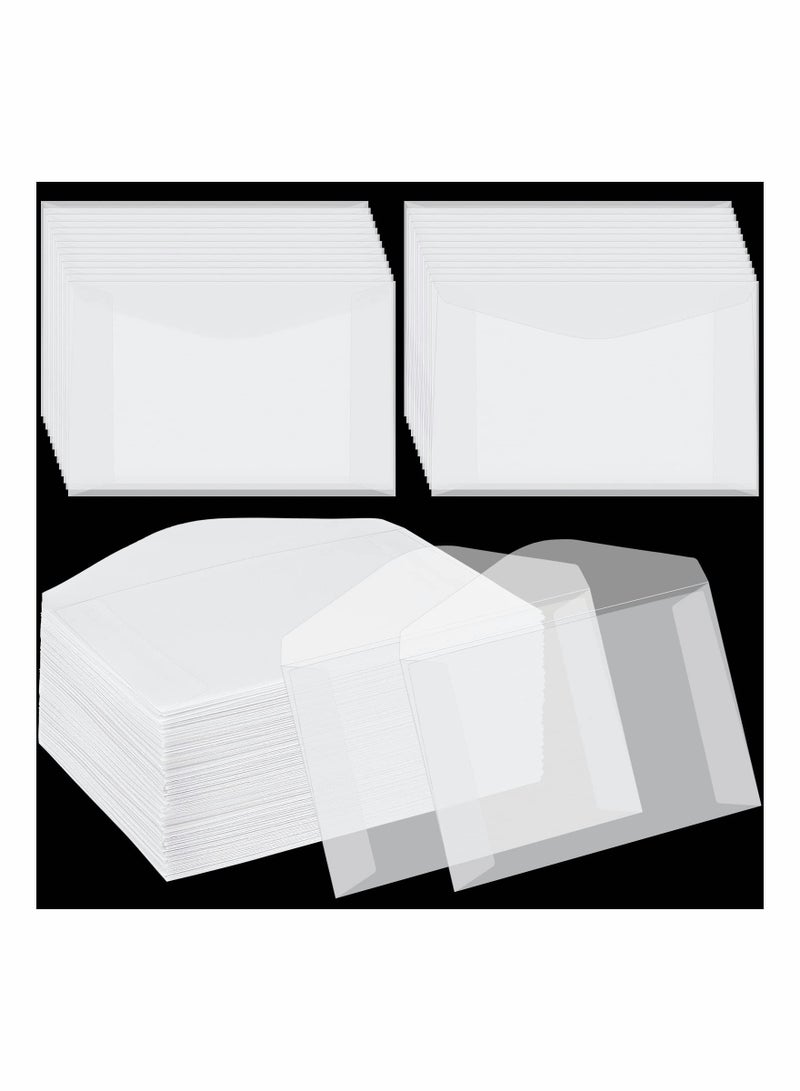 100 Pcs Glassine Envelopes for Seeds, Coins, Lottery Tickets, and Gifts - Clear Tissue Envelopes, 4.25 x 2.5 Inches, Perfect for Wedding Favors and Collectibles. - Image 1