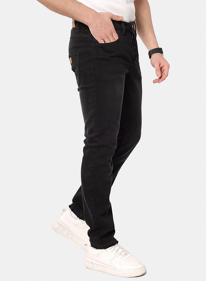 WHITE RABBIT Slim Fit Heather Black Jeans - Image 4