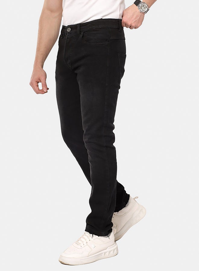 WHITE RABBIT Slim Fit Heather Black Jeans - Image 3