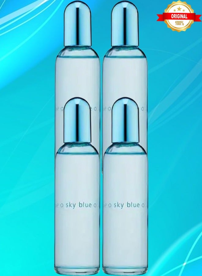 Colour 4 Pieces Sky Blue Perfume 90ml EDP - Image 1