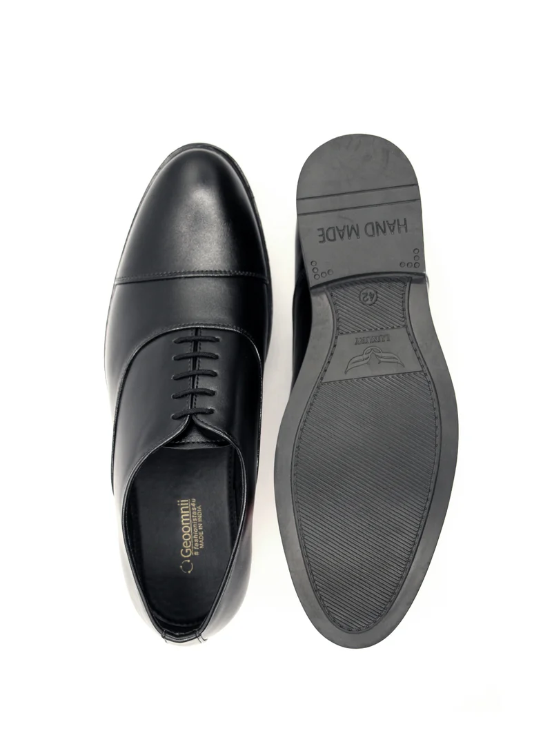 Geoomnii Black Formal Lace-Up Shoes for Men – Classic Dress Shoes for Office, Parties & Special Occasions for Men | Best Price UAE