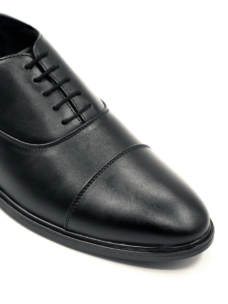 Geoomnii Black Formal Lace-Up Shoes for Men – Classic Dress Shoes for Office, Parties & Special Occasions for Men | Best Price UAE