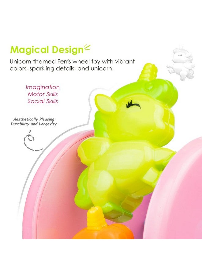 Ratna's Unicorn Go Round Highchair Spinning Merry Go Round Toy with Rattle Sound for Toddlers Kids - Image 2