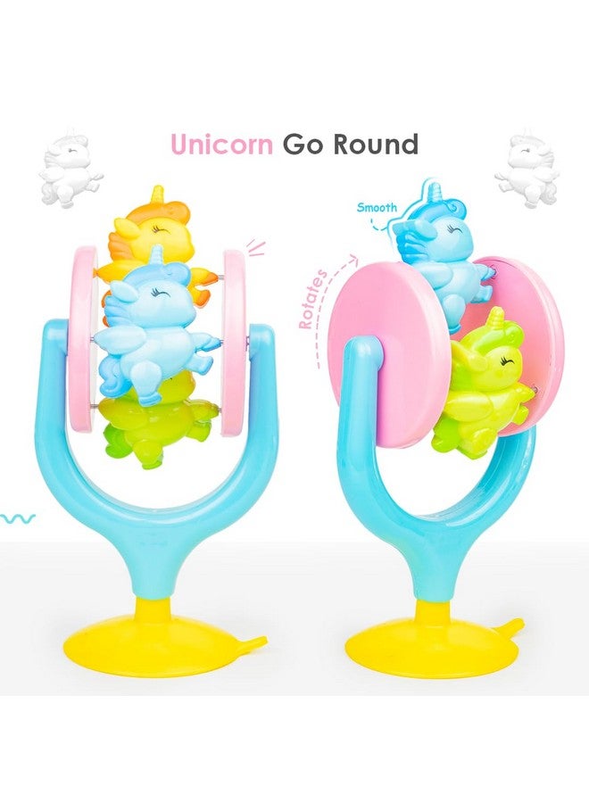 Ratna's Unicorn Go Round Highchair Spinning Merry Go Round Toy with Rattle Sound for Toddlers Kids - Image 4