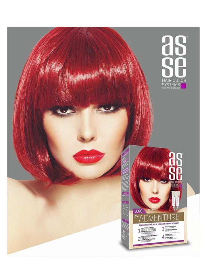 asse - Crimson Red Hair Dye Kit 8.66 - Image 1
