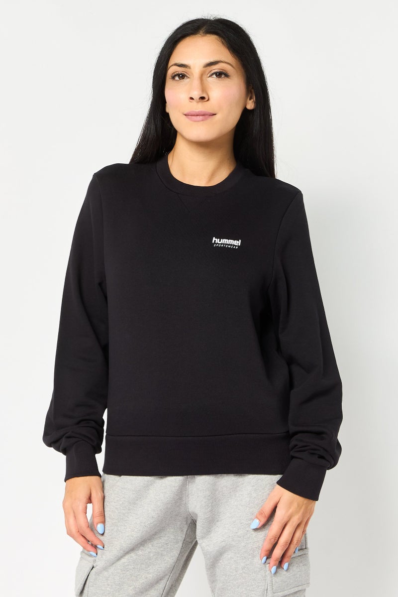 Hummel Women Sportswear Fit Long Sleeve Training Sweatshirt, Black - Image 1