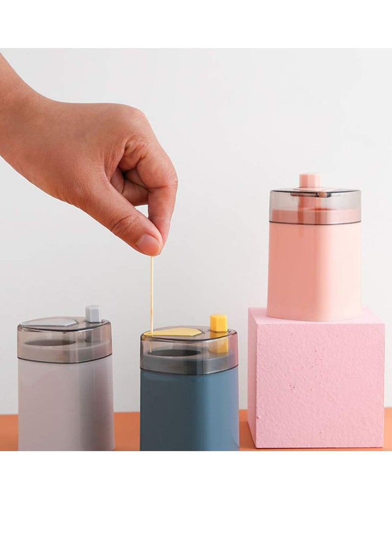 Y&D 3Pcs Automatic Toothpick Dispenser Holder Fruit Pick Container Appetizer Cotton Swab Storage Box Kitchen Gadget Mixed Color - Image 5