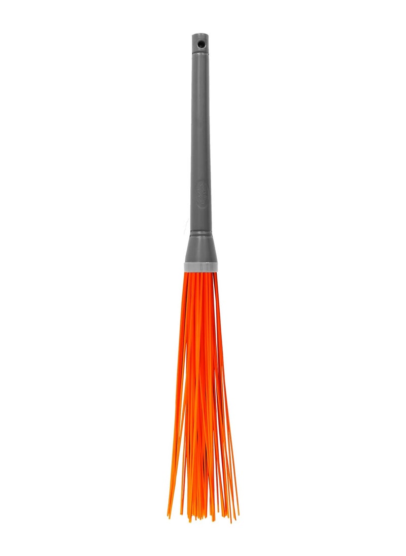 Chakaa chak Chakaachak Long Handle Kharata Orange- Washable and Durable for Floor Cleaning – Indian Brush Jharu.  - Image 1
