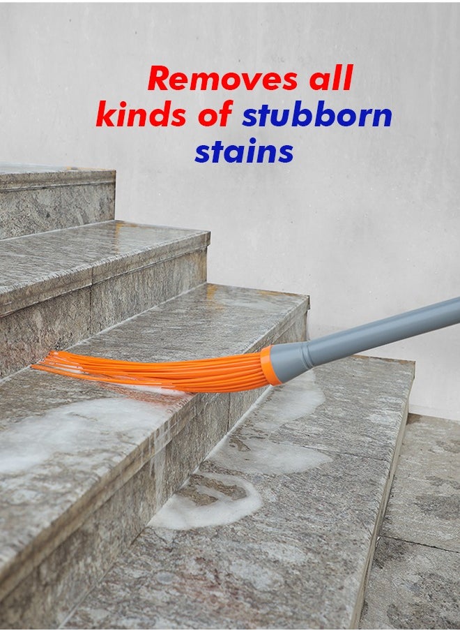 Chakaa chak Chakaachak Long Handle Kharata Orange- Washable and Durable for Floor Cleaning – Indian Brush Jharu.  - Image 3