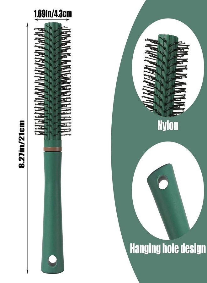 KFHENSOMR Round Hair Brush for Blow Drying, Anti Static Detangling Hairbrush with Nylon Bristle Ball Tips, Fashion Styling Round Brush for Women and Men, Scalp Massage Comb for All Hair Types Wet Dry - Image 2