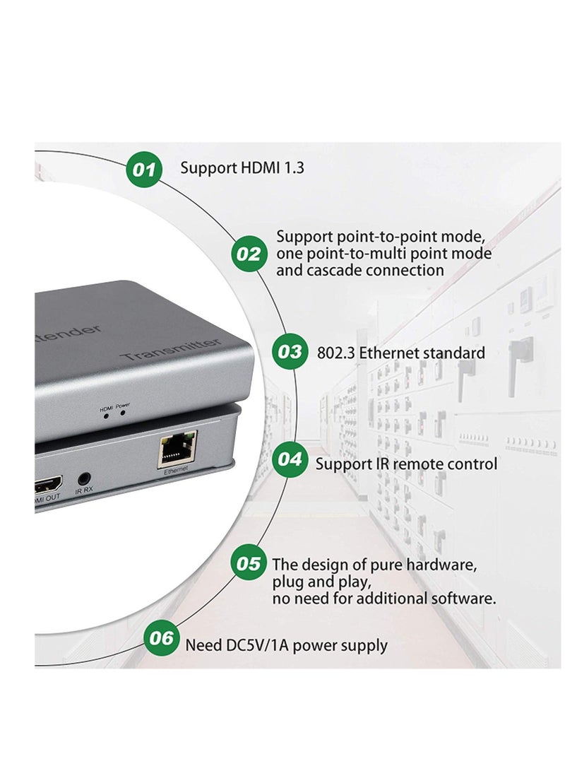 Zero HDMI USB KVM Extender Up to 200M Over TCP/IP, Supports H.264, IR & 1080p Resolution - Image 4
