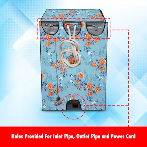 Lithara Top Load Fully Automatic Washing Machine Cover for LG, Samsung, IFB, Whirlpool, Suitable for 7 kg & 7.5 KG - Waterproof, Dustproof Cover (Print-2) - Image 5