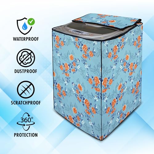 Lithara Top Load Fully Automatic Washing Machine Cover for LG, Samsung, IFB, Whirlpool, Suitable for 7 kg & 7.5 KG - Waterproof, Dustproof Cover (Print-2) - Image 4