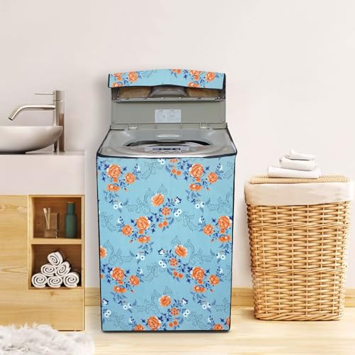 Lithara Top Load Fully Automatic Washing Machine Cover for LG, Samsung, IFB, Whirlpool, Suitable for 7 kg & 7.5 KG - Waterproof, Dustproof Cover (Print-2) - Image 2