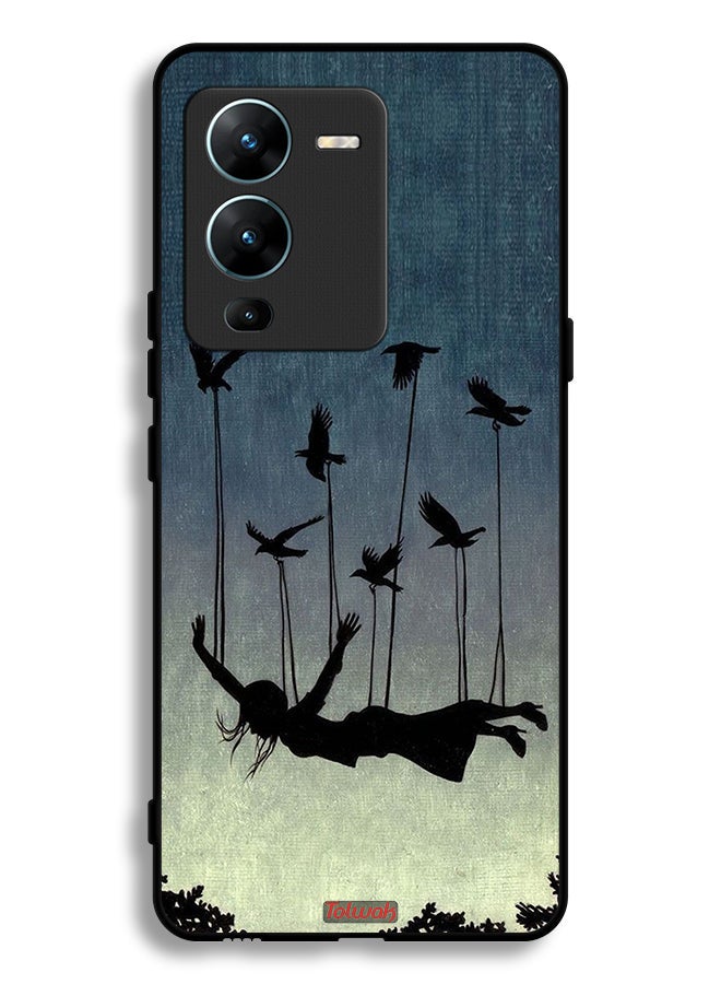 Tolwak Vivo V25 Pro 5G Protective Case Cover Birds Holding Fallen Girl - Image 2