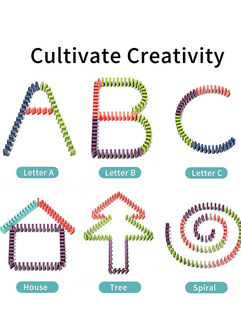 MIXDE Toy Set for Kids - 120pcs Domino Blocks Set Building and Stacking Toy  Automatic Domino Train Creative Kids Games Gift for Boy Gril Ages 3+ - Image 5