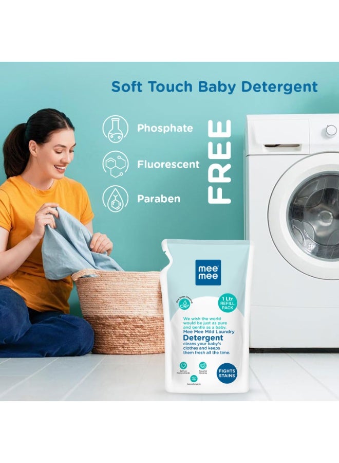 Mee Mee Baby Liquid Detergent 1 L | Ph balanced, Free from Harsh Chemicals, Safe for mother's hands & baby's skin | Anti-Bacterial, Removes Stains & Odor with One Drop, Hypoallergenic - Image 4